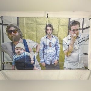 The Hangover “elevator scene” Banner Tapestry 5x3Ft. With 4 Grommets
